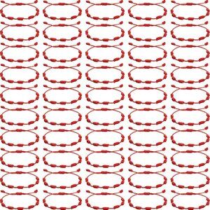 Red String Bracelets 50 Pcs Braided Adjustable Kabbalah Protection Amulet for Wo